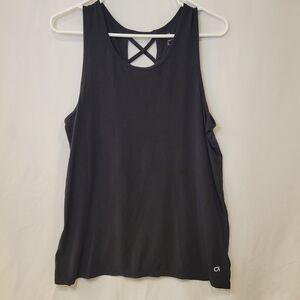 Women's Gap Fit Black Cross-Back Tank Top Size Small